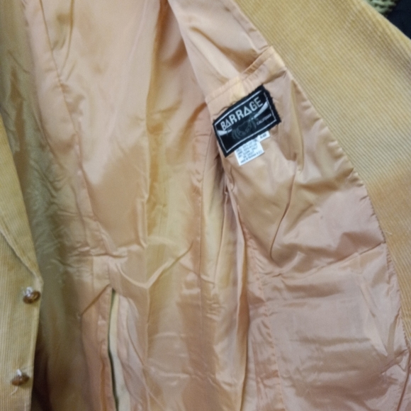 BARRAGE Western Sports Coat/ Blazer Corduroy Beige Padded Elbows 44R - Picture 4 of 9